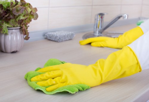 Technician preparing a transparent carpet cleaning quote